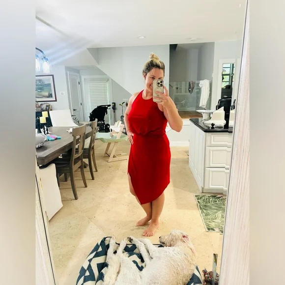 Banana Republic Red Strapless Cocktail Dress - Picture 6 of 15